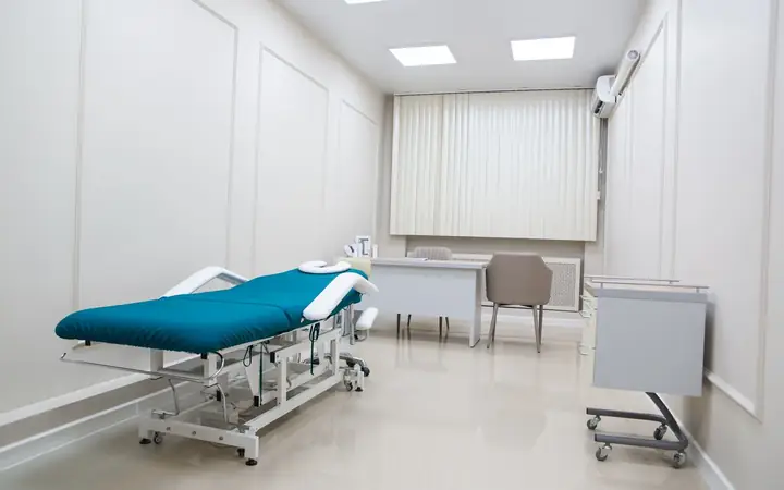Medical exam room, illustrative stock photo